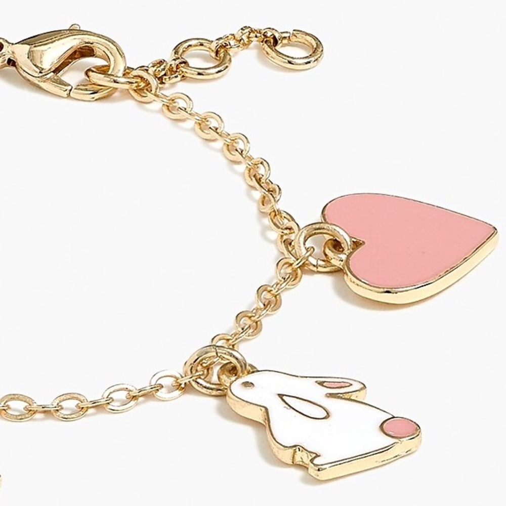 J. CREW Girls Bracelet Enamel Spring Charm NWT - Picture 3 of 3